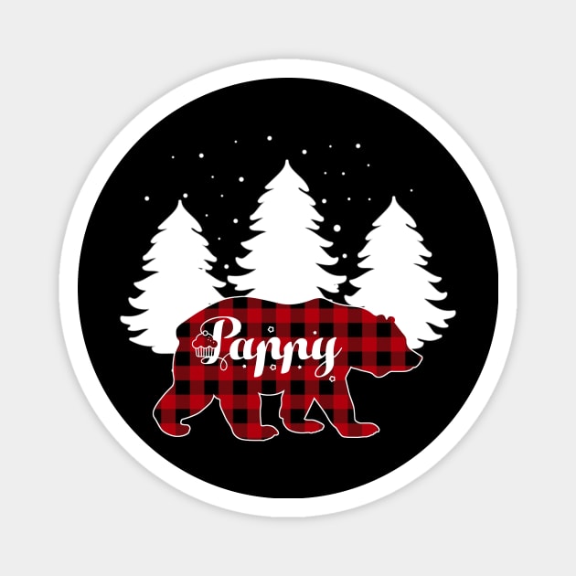 Buffalo Red Plaid Pappy Bear Matching Family Christmas Magnet by Kagina